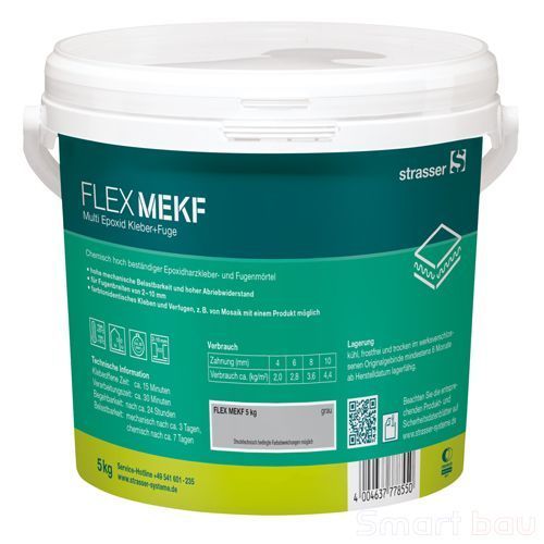 FLEX MEKF Плиточный клей/затирочная смесь на эпоксид.основе, белый 5кг
