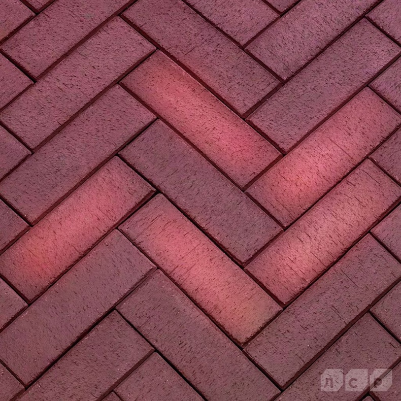 Клинкер тротуарный красный флэш "Ноттингем" лонг (250х80x50)